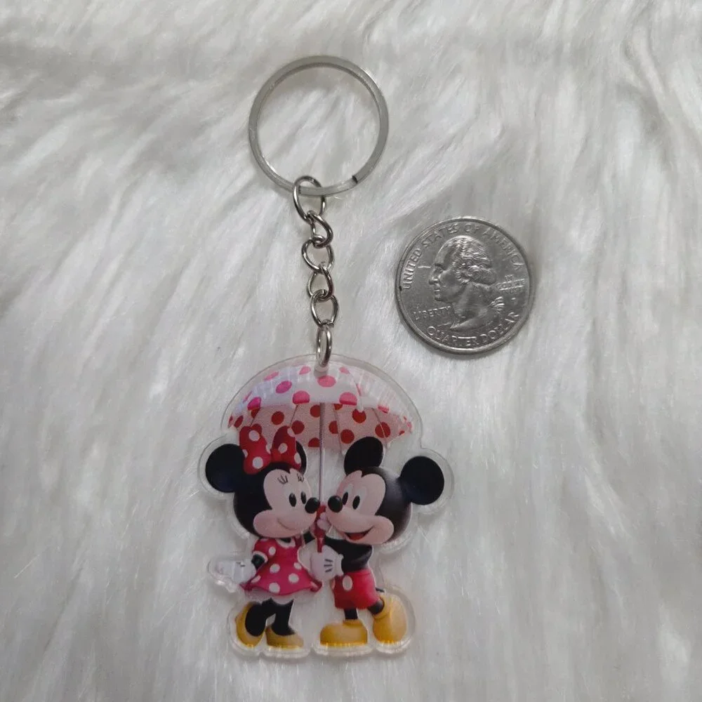 Mickey & Minnie Umbrella Design Keychain